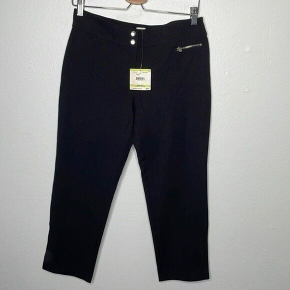 ANNE KLEIN WOMENS Size 4P ANKLE PANTS IN BLACK - Picture 1 of 8